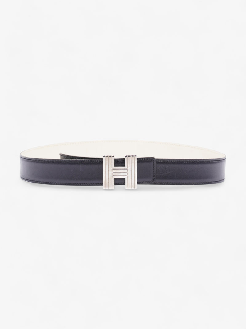 H Belt Black / Cream Leather 78