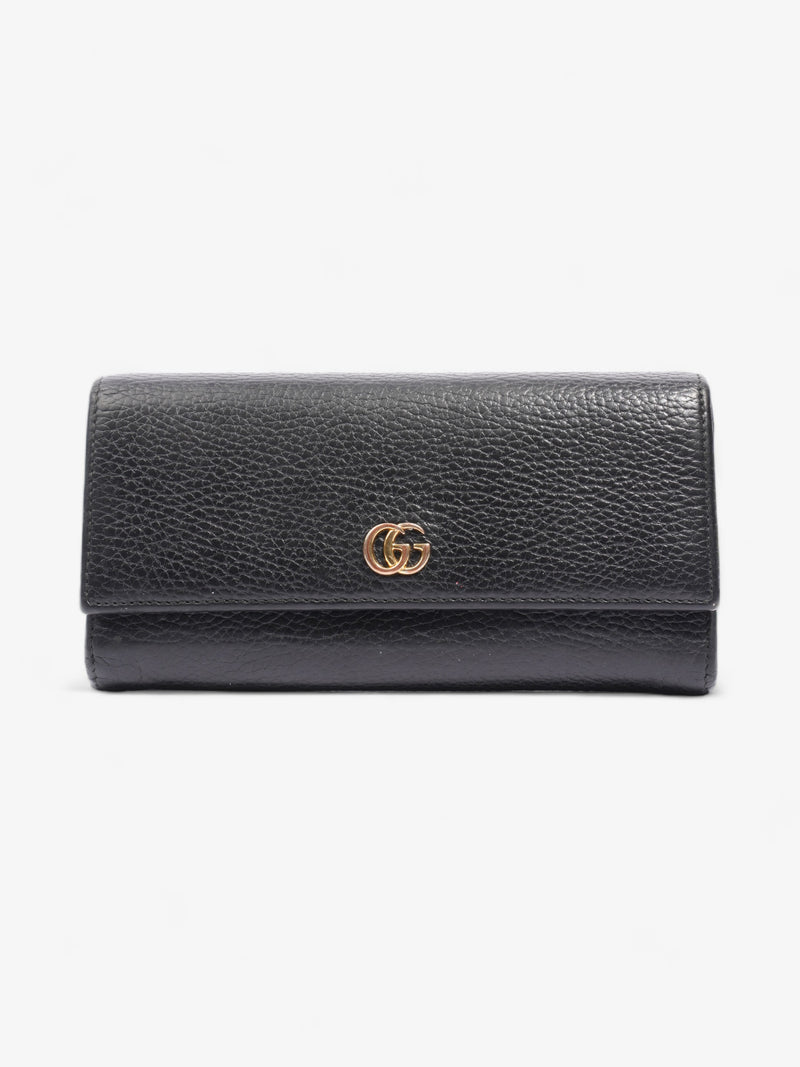 Gucci GG Marmont Continental Wallet Black Calfskin Leather