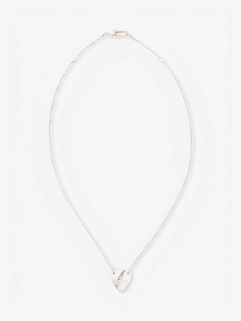 Gucci Heart Tag Necklace Silver Silver Sterling 48.3cm