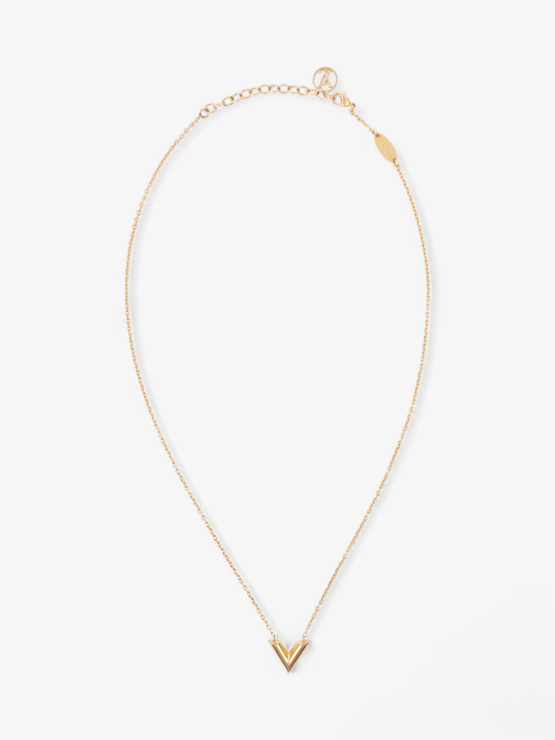 Louis Vuitton Essential V Necklace Gold Gold Plated 51cm