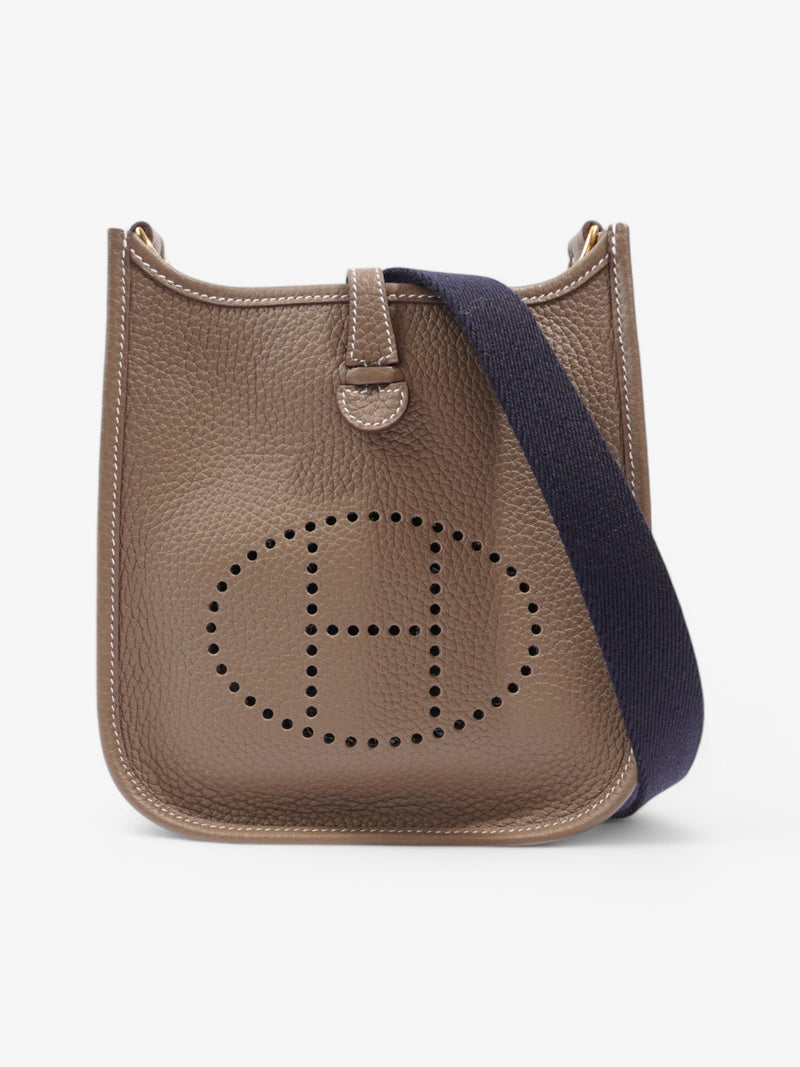 Hermes Evelyne Etoupe Clemence Leather Mini