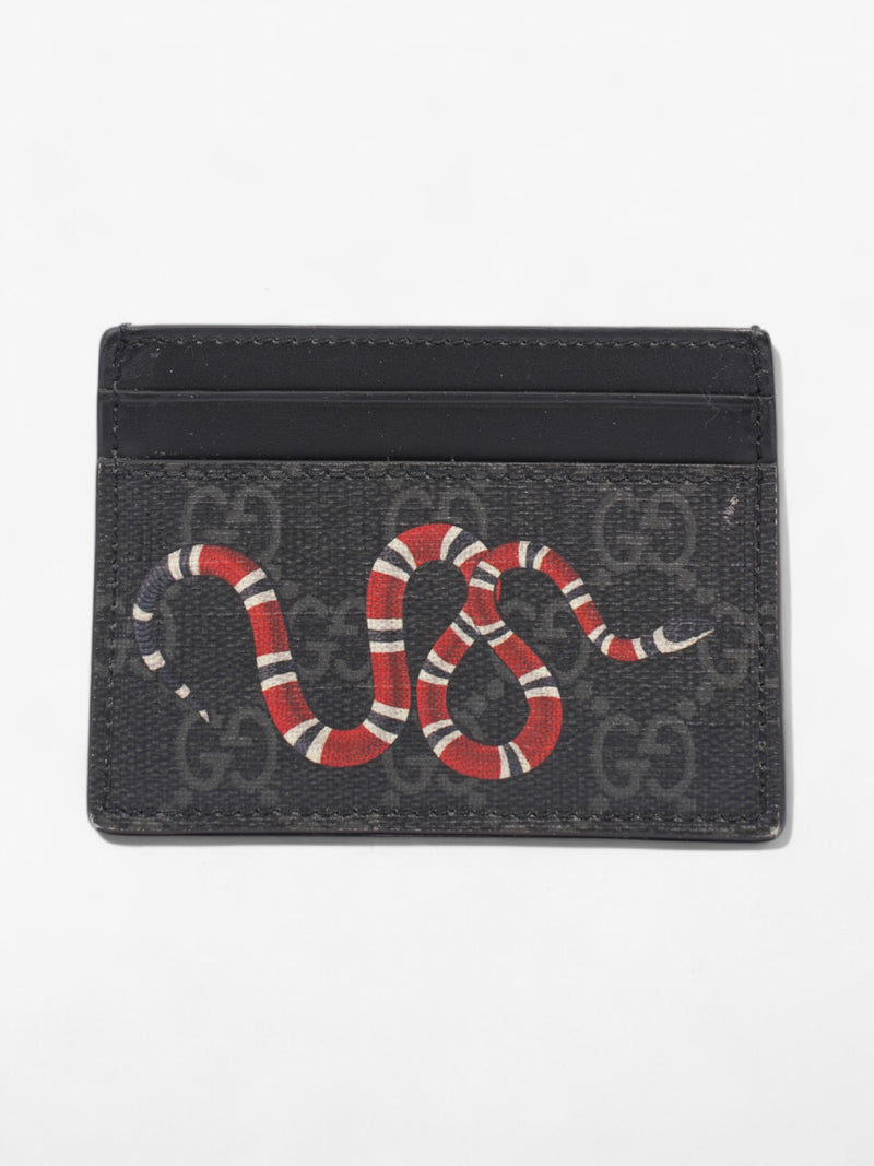 Gucci GG Snake Card Holder Black / Snake Canvas