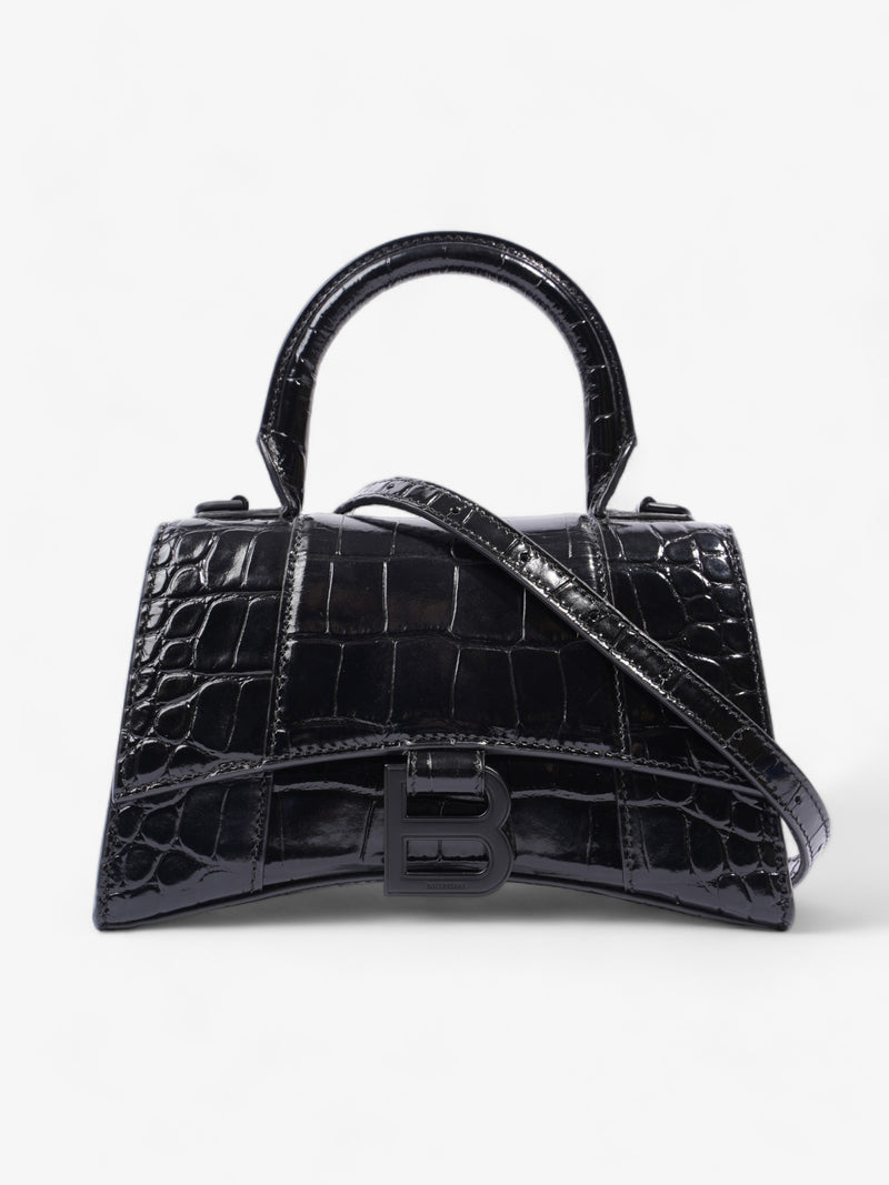 Hourglass Black Embossed Leather XS