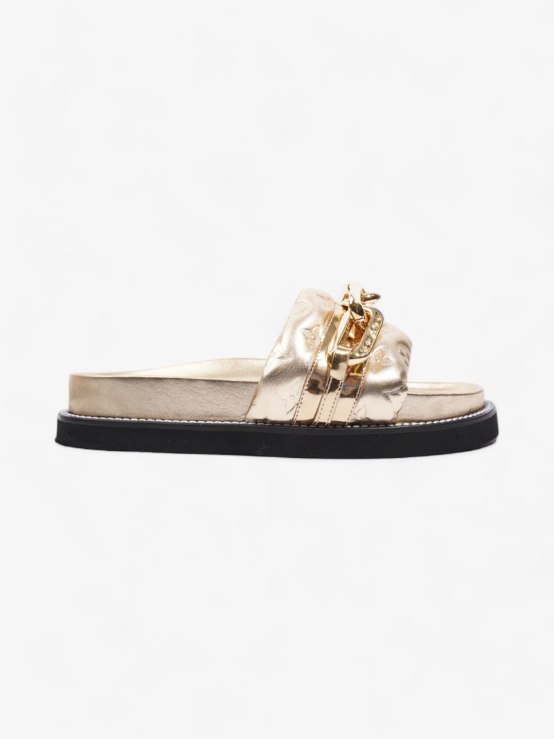 Louis Vuitton LV Sunset Flat Comfort Gold Calfskin Leather EU 40 UK 7