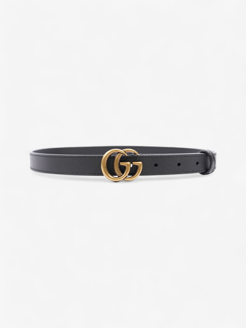 Gucci GG Marmont Thin Belt Black Leather 70cm 28
