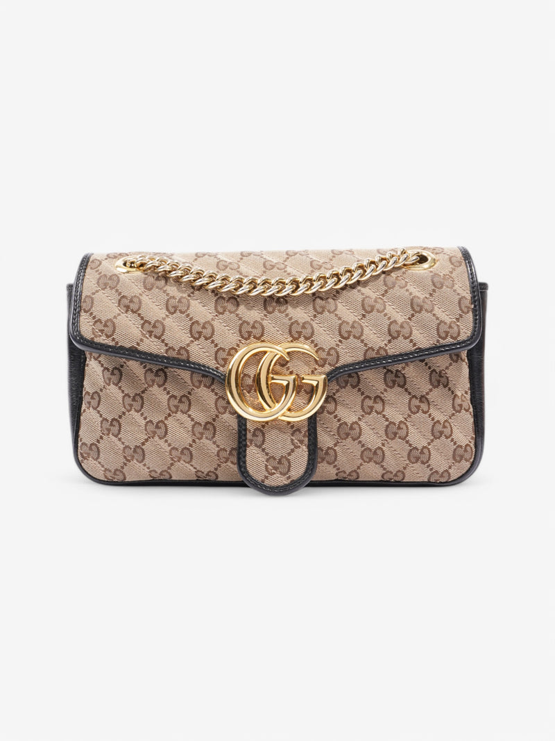 Gucci Marmont Black / Monogram Canvas Small