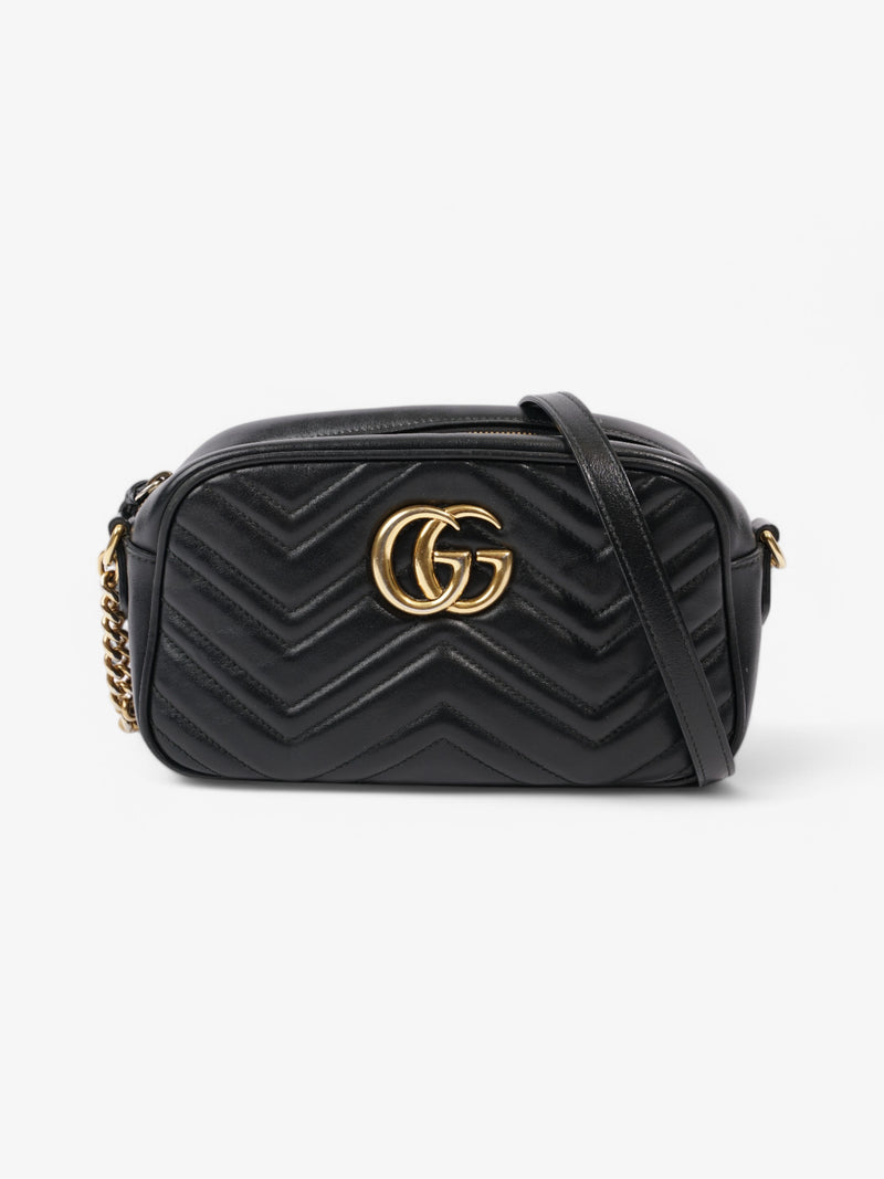 Gucci Marmont Zip Black Matelasse Leather Small