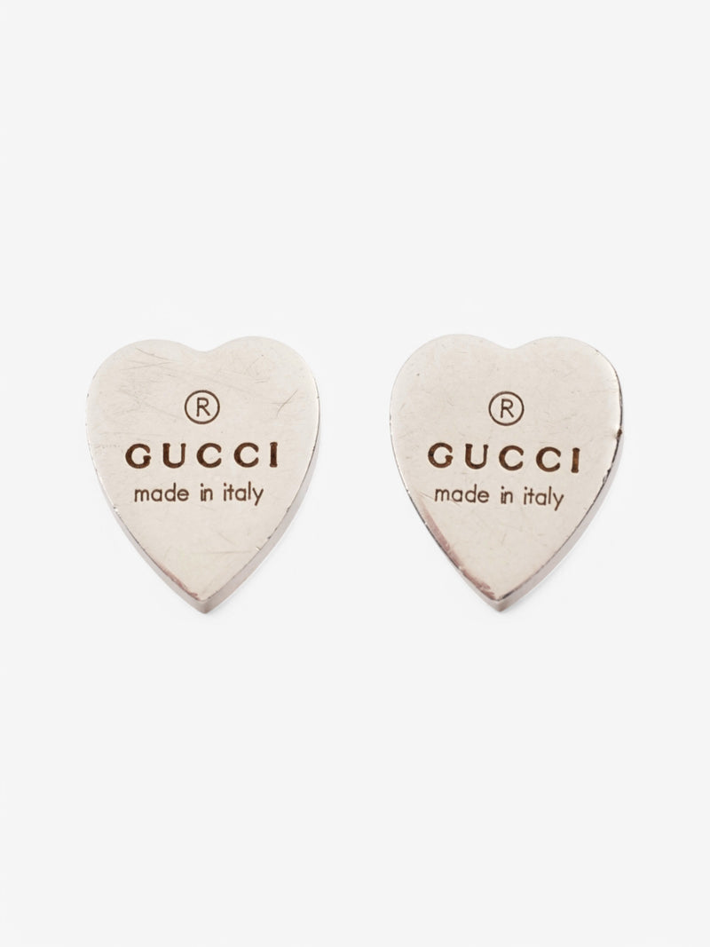 Gucci Heart Earrings Silver Silver Sterling