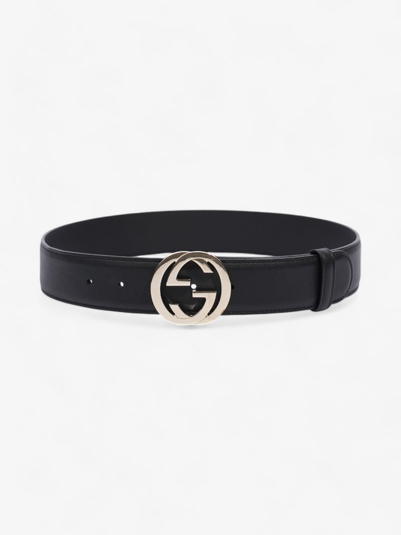 Gucci Interlocking G Belt Black / Gold Leather 70cm / 28