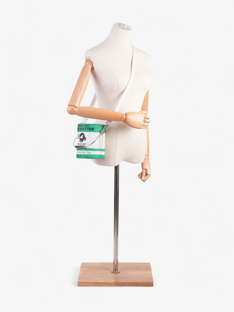 Louis Vuitton Paint Can Bag Green / White / Black Leather