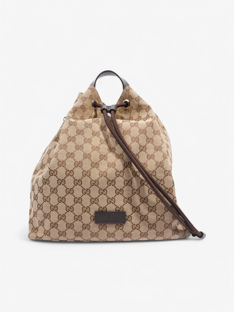 Gucci GG Supreme Backpack Beige  / Brown Canvas