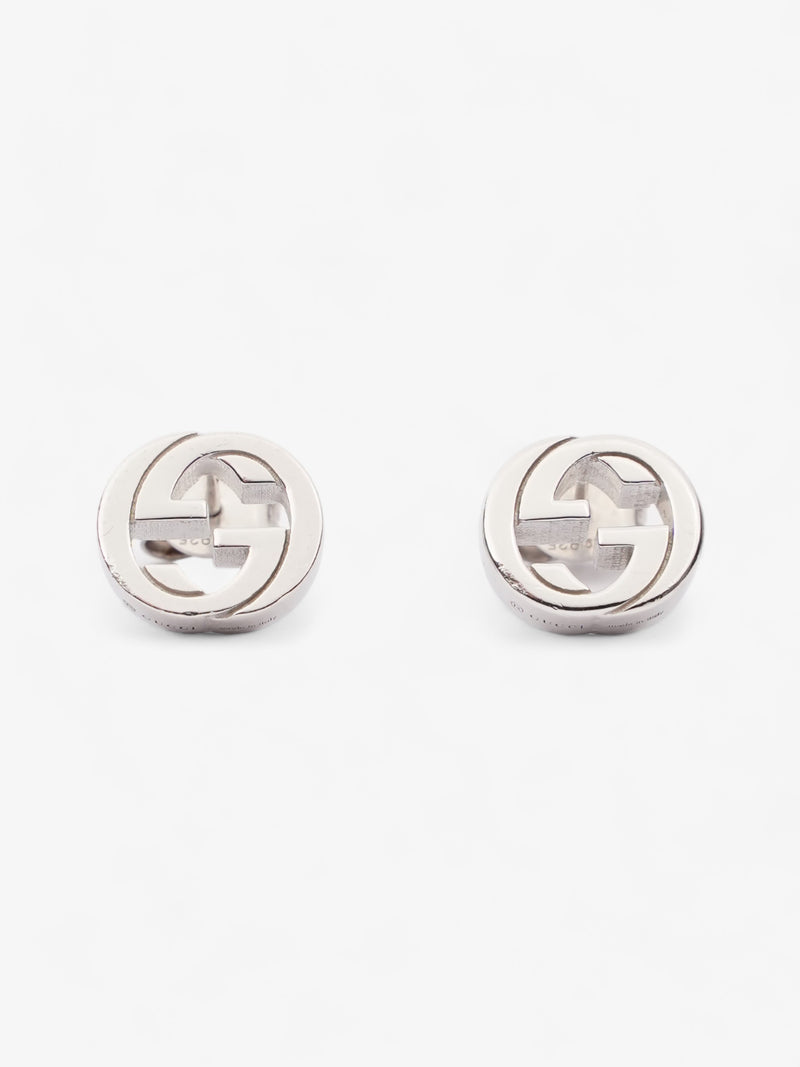 Gucci Interlocking Earrings Silver Silver Sterling