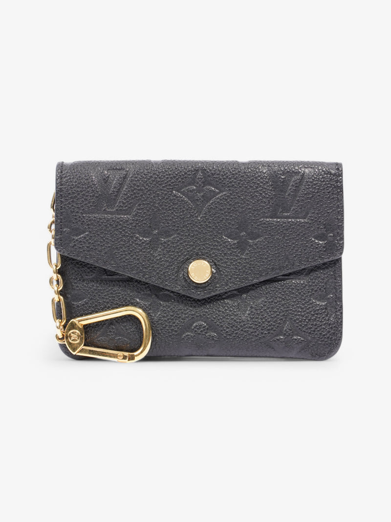 Louis Vuitton Coin Purse Keychain Black Leather