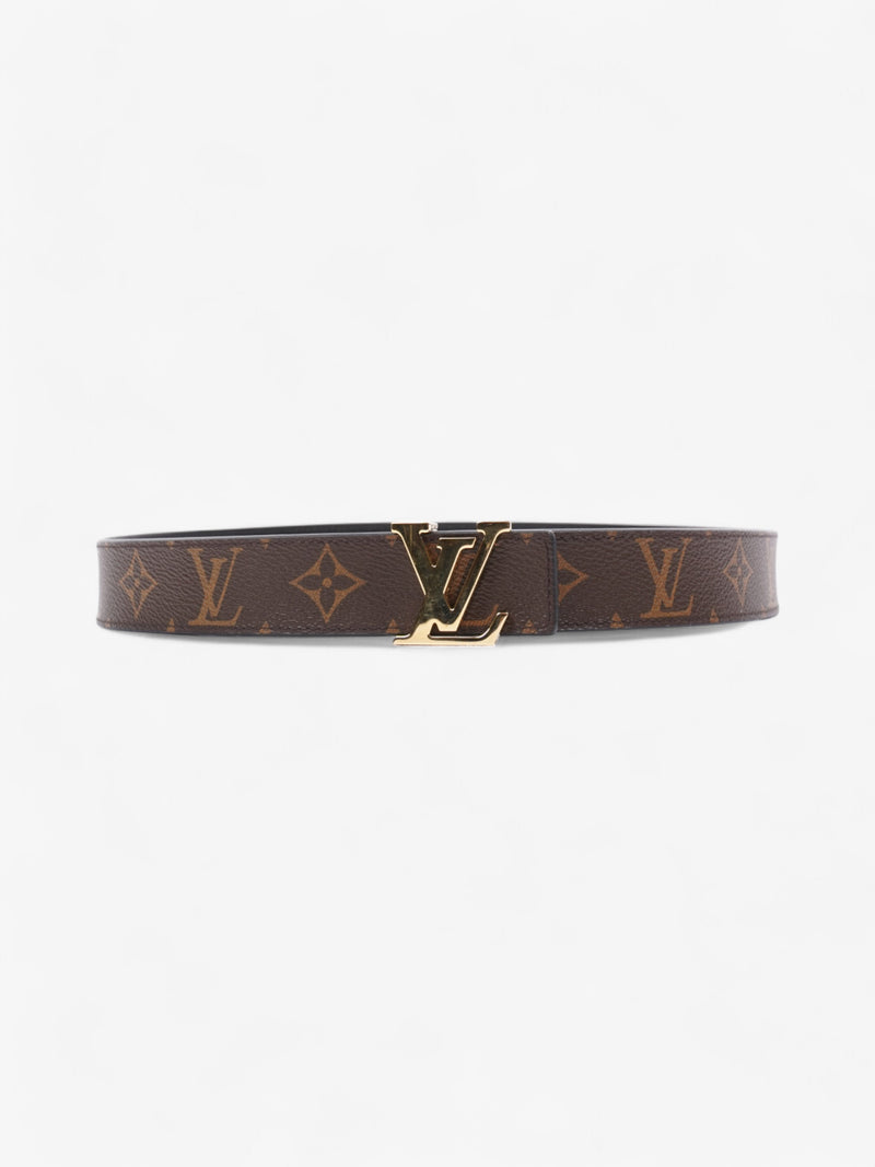 Louis Vuitton LV Initiales Reversible Belt Monogram / Black / Gold Canvas 85cm / 34