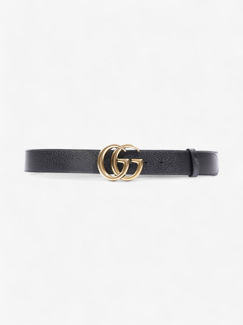 Gucci GG Marmont Belt Black / Gold Leather 100cm 40
