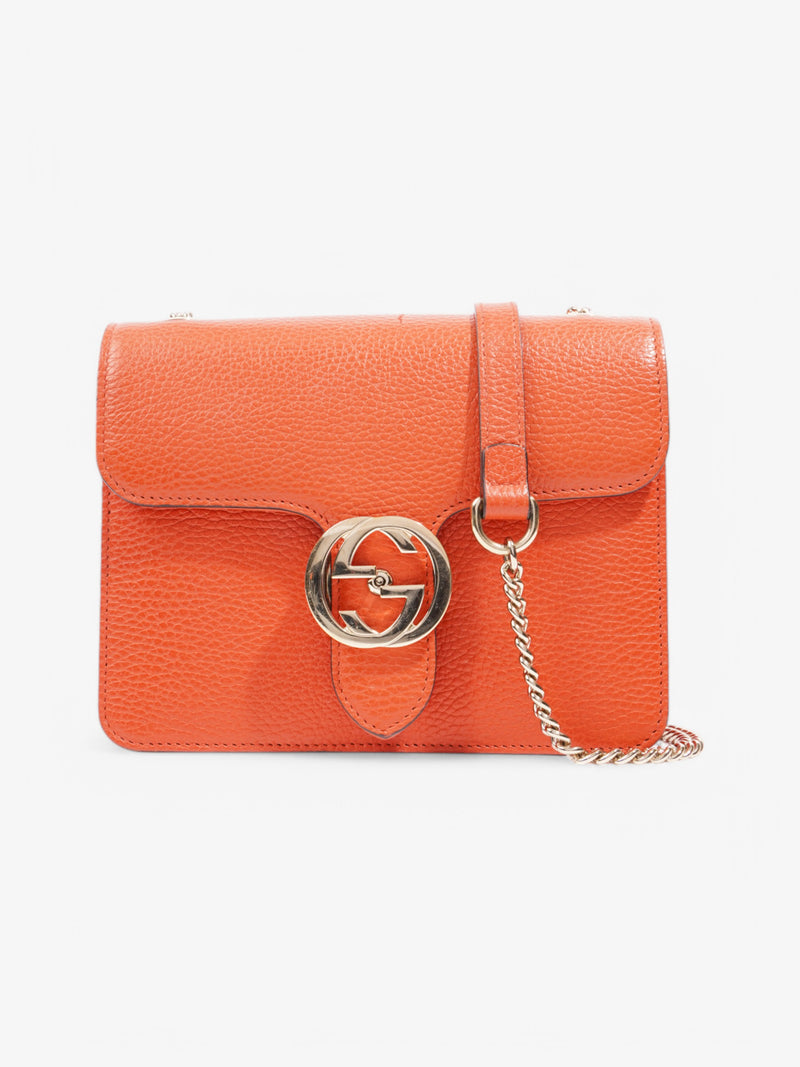 Gucci Interlocking G Orange Leather