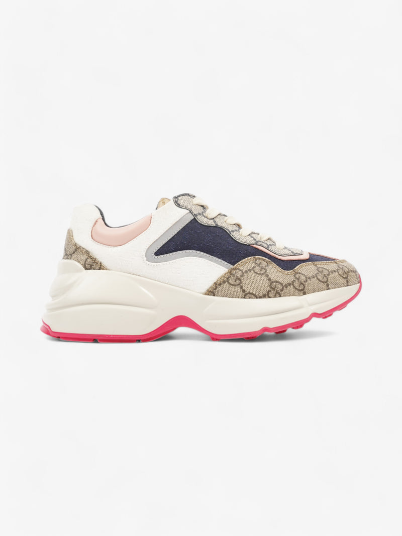 Gucci Rhyton Navy / Beige  / White Canvas EU 36 UK 3