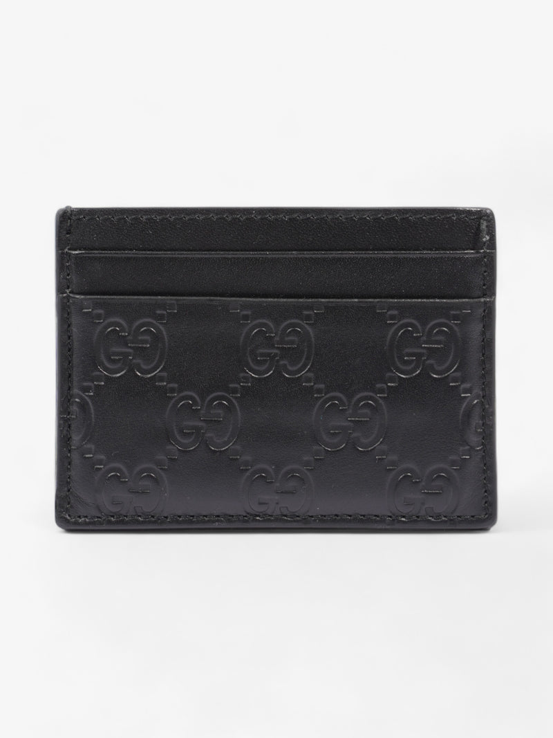 Gucci Guccissima Card Holder Black Empreinte Leather