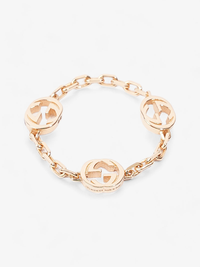 Gucci Interlocking G Ring Gold Gold Plated 16 (Circumference - 56mm)