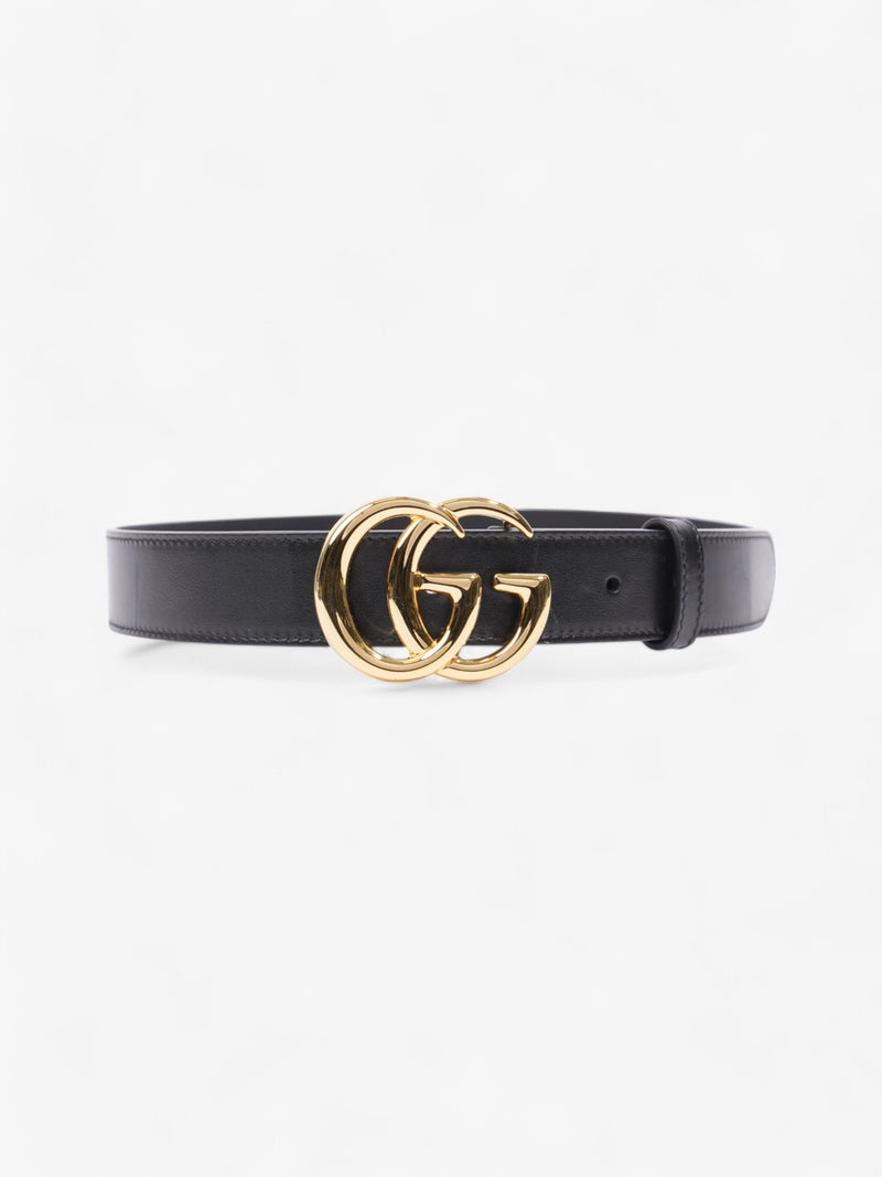 Gucci GG Marmont Belt Black / Gold Leather 70cm / 28