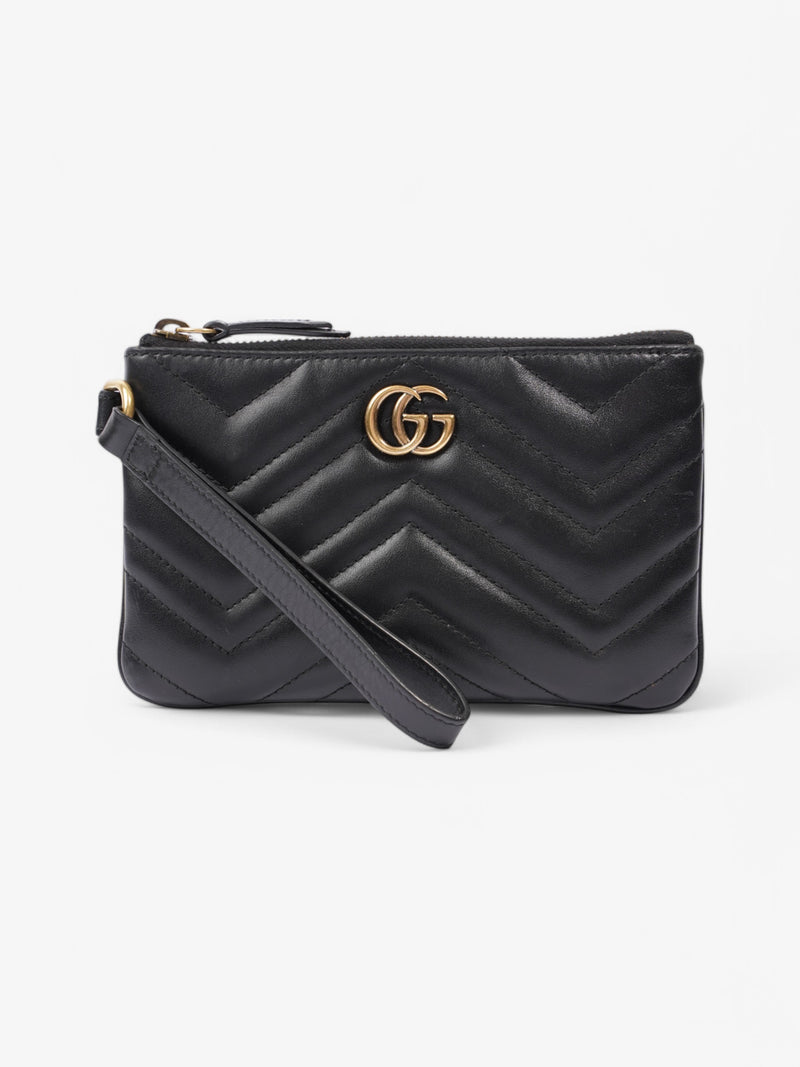 Gucci Marmont Pouch Black Matelasse Leather
