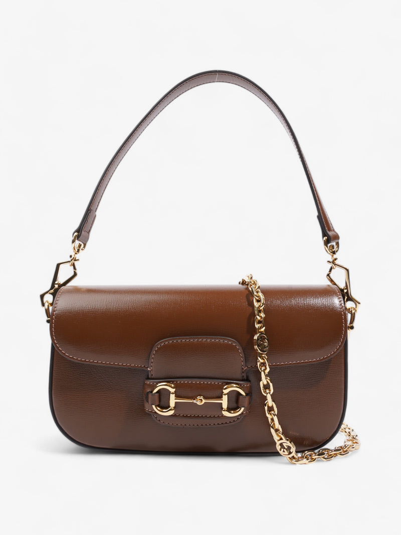 Gucci Gucci Horsebit 1955  Brown Calfskin Leather
