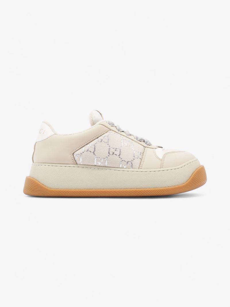 Gucci Screener GG Supreme / Beige / Silver Canvas EU 38 UK 5