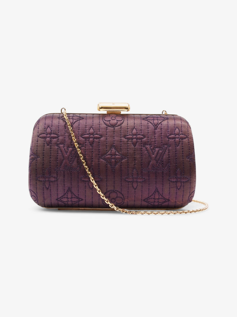 Louis Vuitton Motard Minaudiere Clutch Bag Purple Silk
