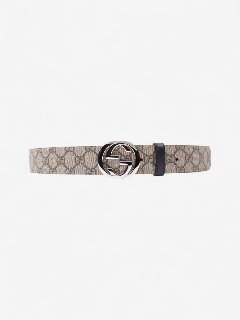 Gucci Reversible Interlocking G Belt Supreme / Black Coated Canvas 95cm 38