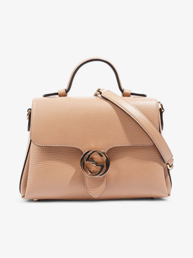 Gucci Interlocking GG Chain Beige Leather