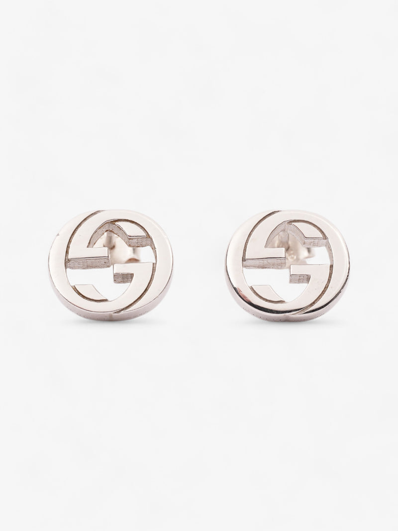 Gucci Interlocking G Earrings Silver Silver Sterling