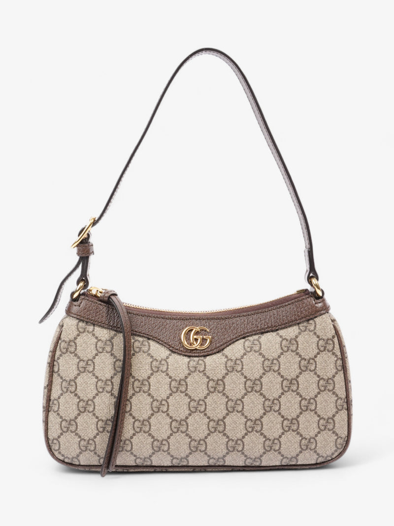 Gucci Ophidia Beige And Ebony GG Supreme Coated Canvas Small