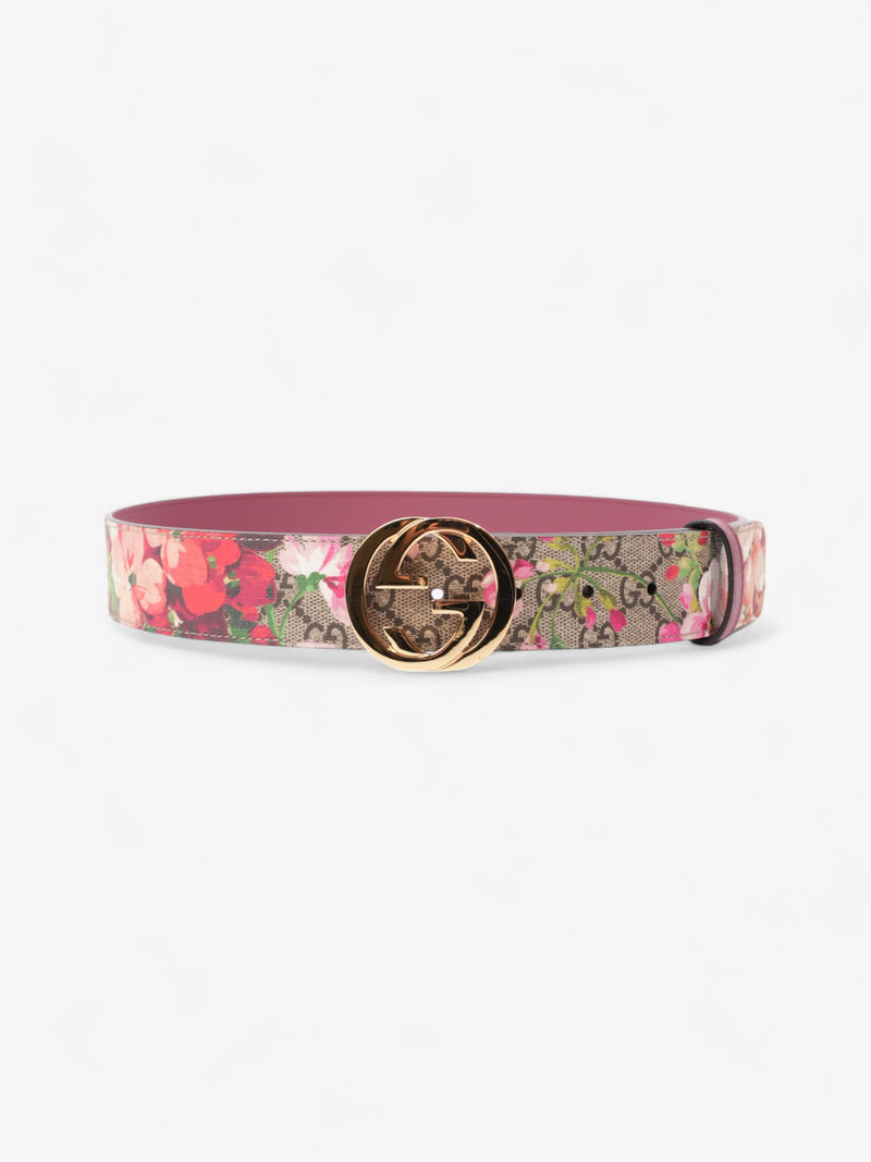 Gucci Interlocking G Belt Bloom Monogram Canvas 80cm / 32
