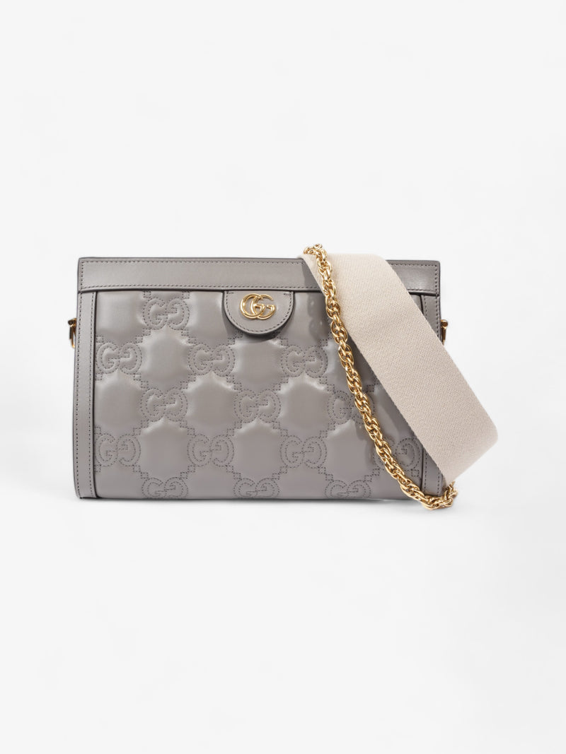 Gucci GG Matelassé Grey Matelasse Leather Small