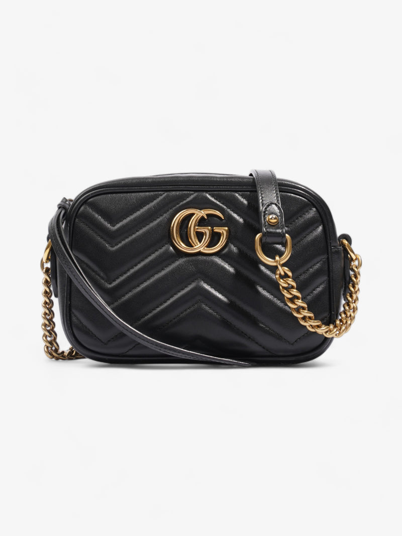 Gucci GG Marmont Black Matelasse Leather Mini