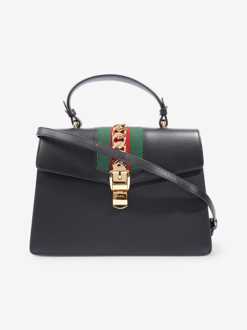 Gucci Sylvie Black / Green / Red Leather Medium