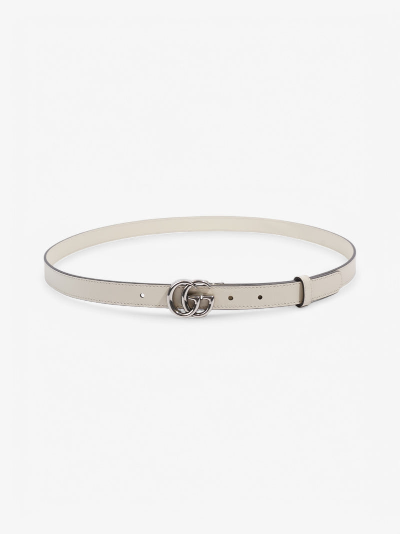 Gucci Skinny Marmont Belt White Leather 100cm 40