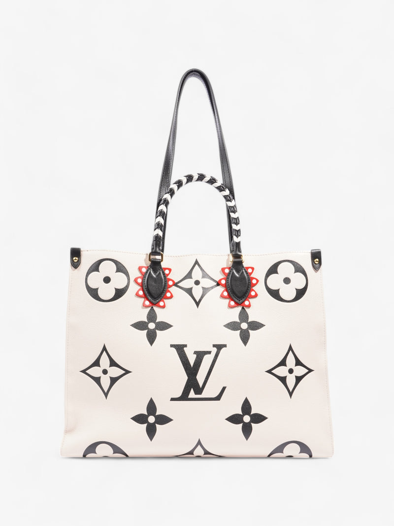 Louis Vuitton On the Go Cream / Black / Red Empreinte Leather GM