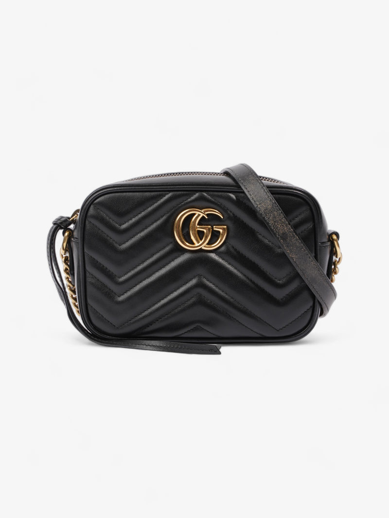 Gucci GG Marmont Black Matelasse Leather Mini