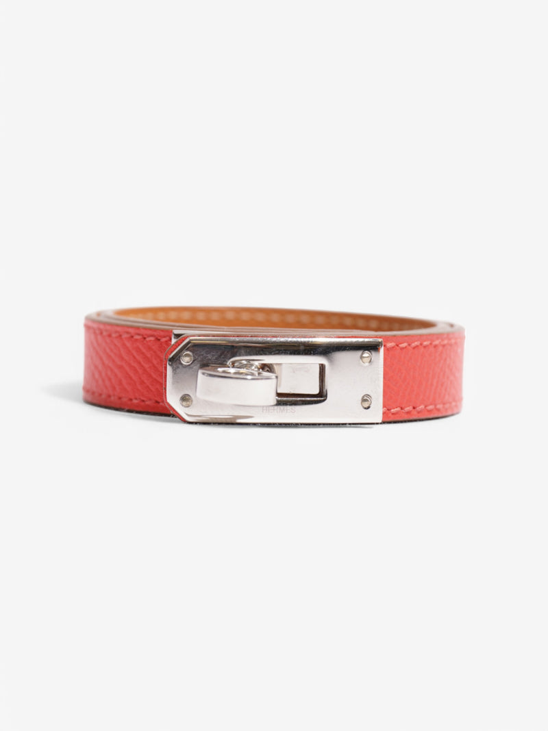 Hermes Kelly Double Tour Wrap Bracelet red Red Leather