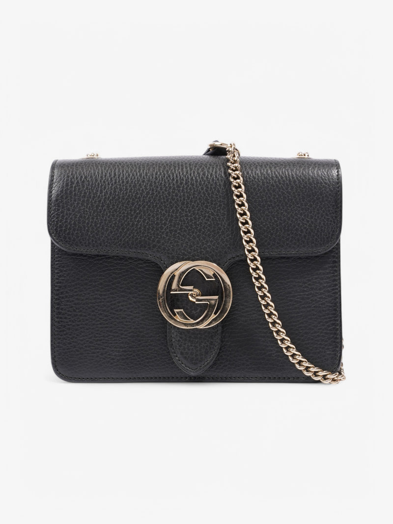 Gucci Interlocking GG Bag Black Leather Small