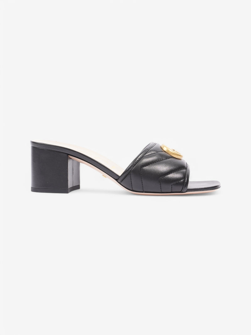 Gucci GG Marmont Sandals 55 Black Leather EU 38 UK 5
