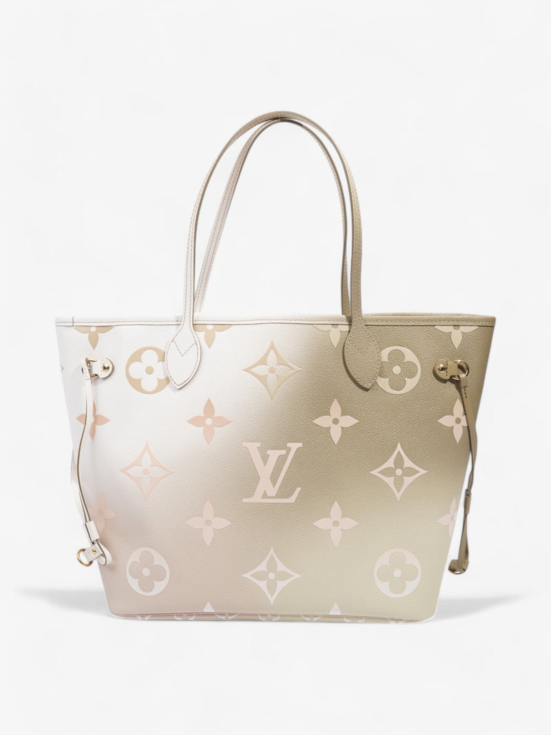 Louis Vuitton Neverfull Spring In The City Khaki / White / Beige Coated Canvas MM