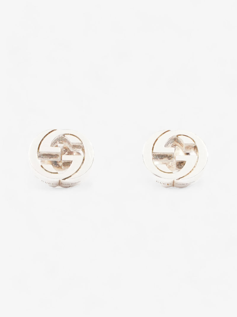 Gucci Interlocking G Earrings Silver Silver Sterling