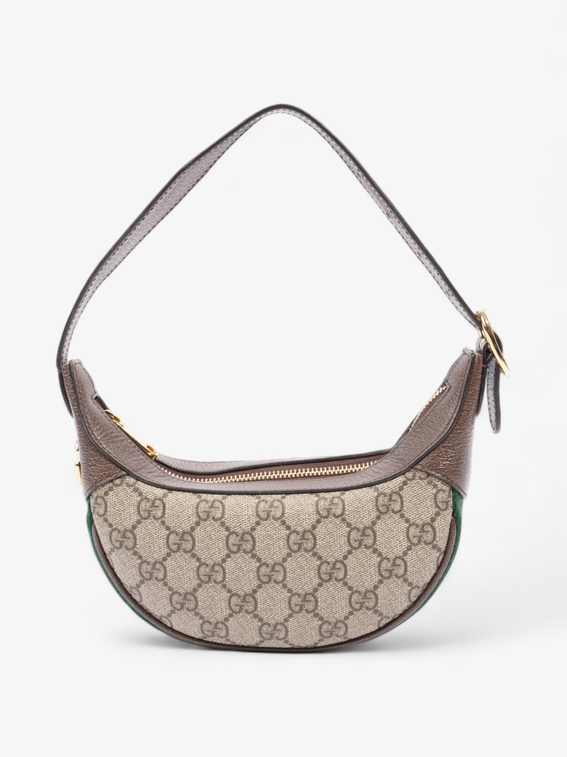 Gucci GG Mini Ophidia Beige And Ebony GG Supreme / Gucci Stripe Coated Canvas