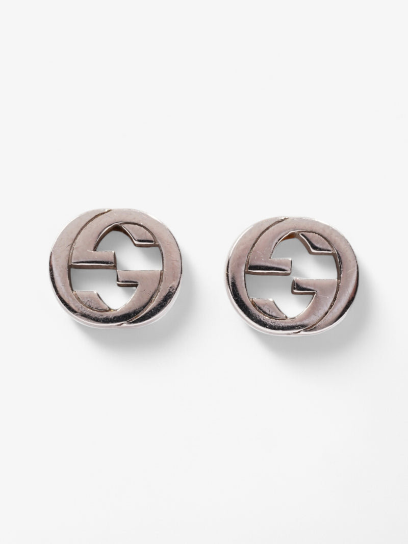 Gucci Interlocking G Earrings Silver Silver Sterling