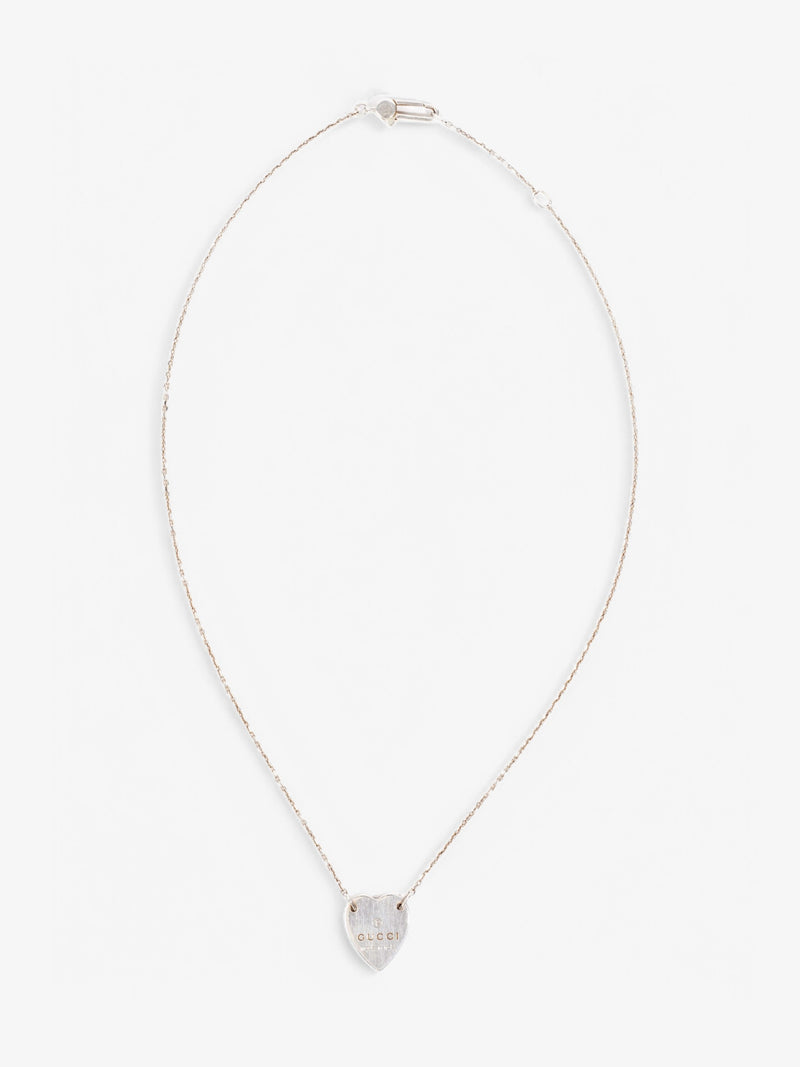 Gucci Heart Necklace Silver Silver Sterling
