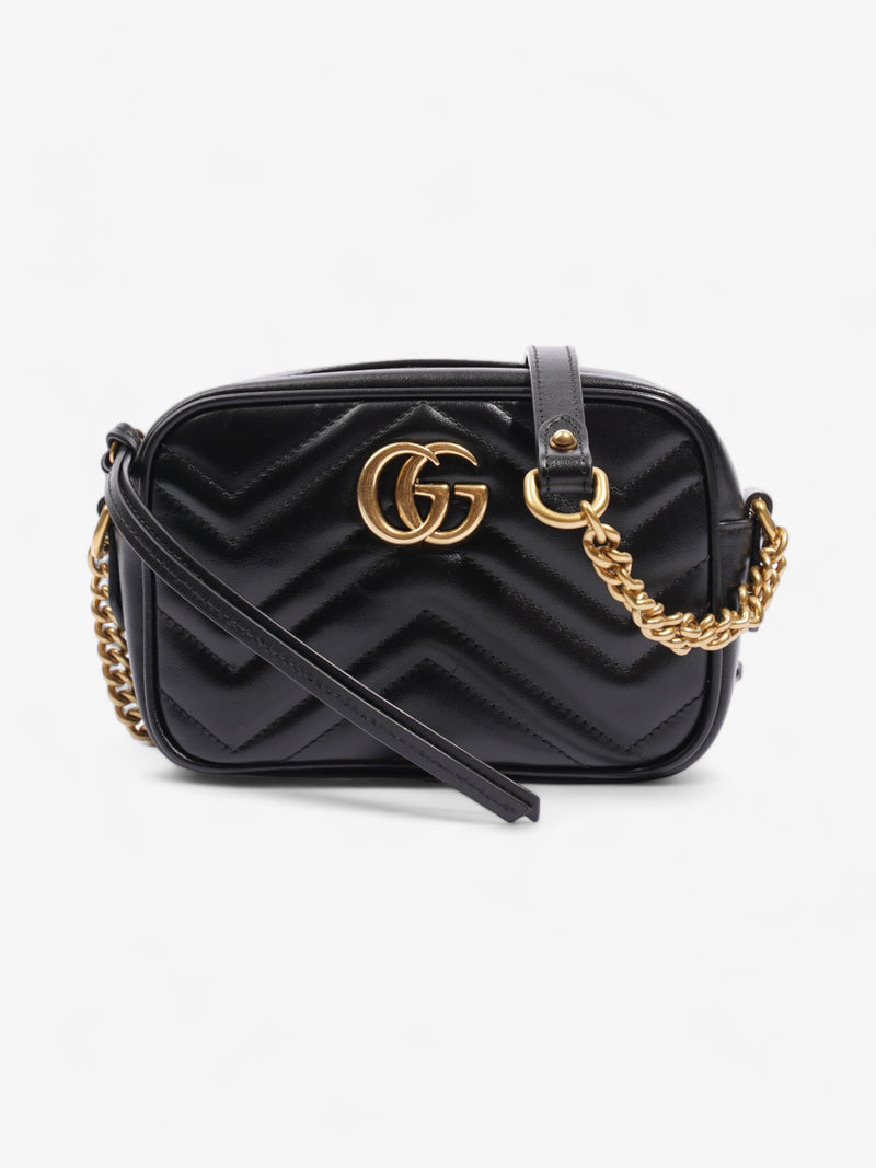 Gucci GG Marmont Black Matelasse Leather Mini