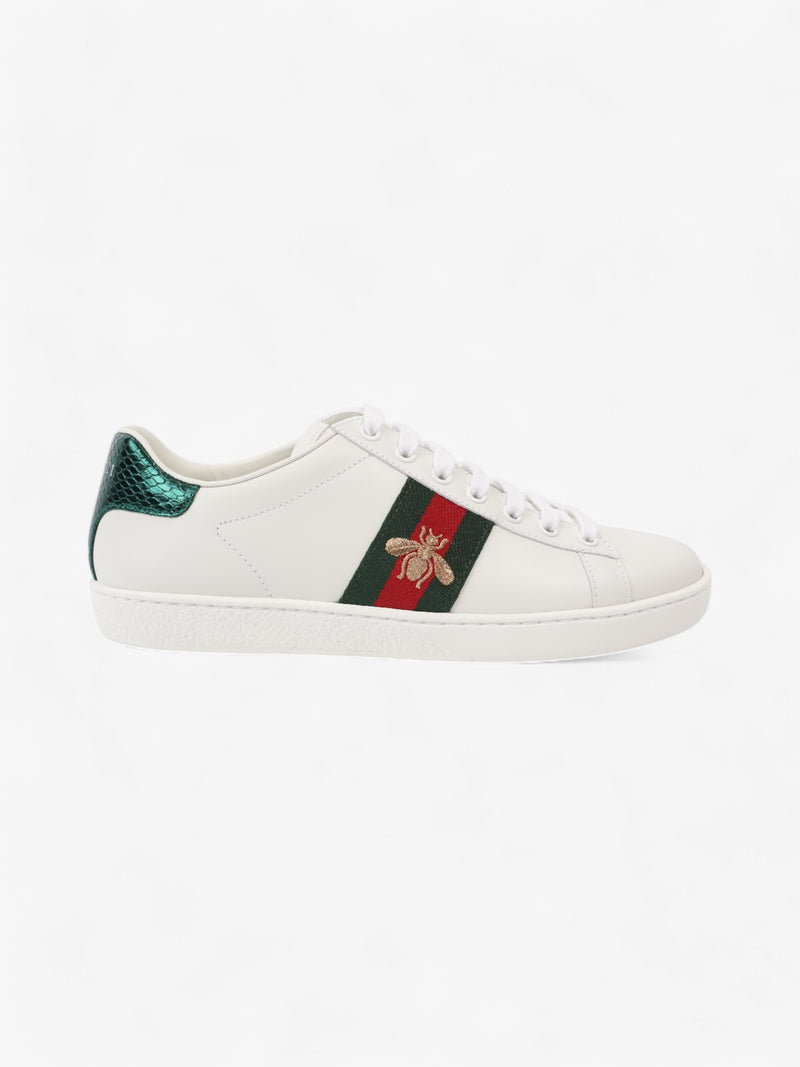 Gucci New Ace Bee Sneakers White  / Green / Red Leather EU 38 UK 5