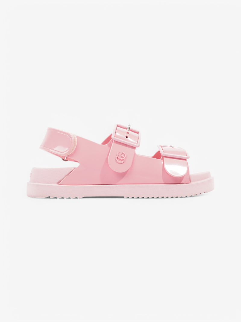 Gucci GG Rubber Sandals Pink Rubber EU 37 UK 4